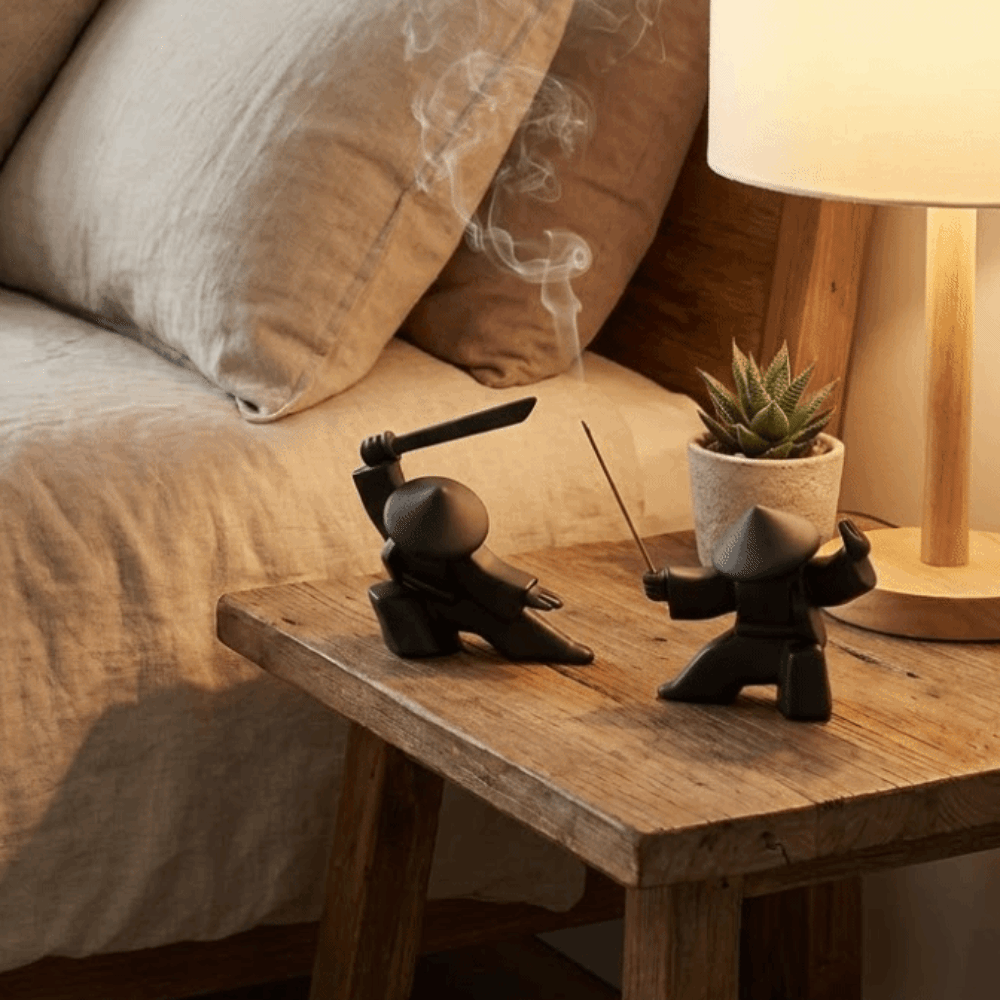 Incense Cone Holder - ที่วางธูปซามูไรพิมพ์ 3 มิติ 2 ชิ้น รูปปั้นซามูไร