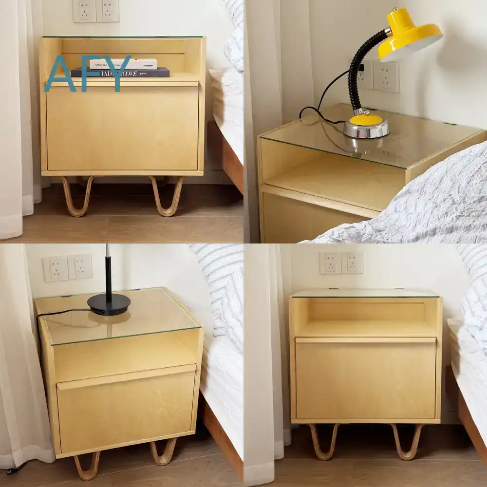 Muji Home Storage - โต๊ะข้างเตียงไม้เนื้อแข็งสไตล์ยุคกลางสำหรับห้องนอนบ้าน ตู้เก็บของขนาดเล็กเรียบง่ายทันสมัยสำหรับ IKEA MUJI Target