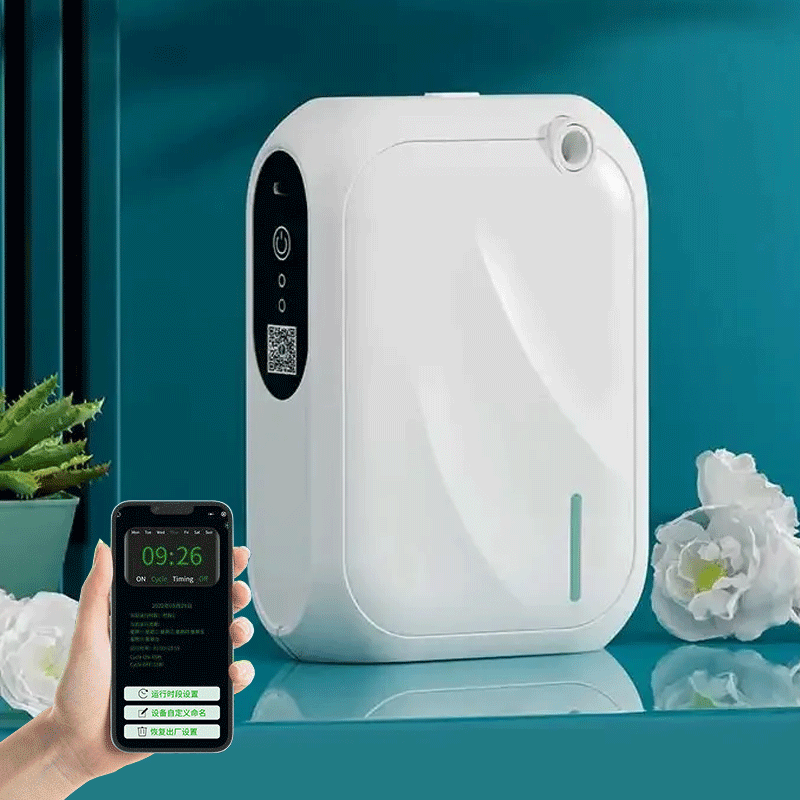 Home Fragrance Device - เครื่องกระจายกลิ่นหอม 200 ลูกบาศก์เมตร ควบคุมผ่านแอป Bluetooth ติดผนัง