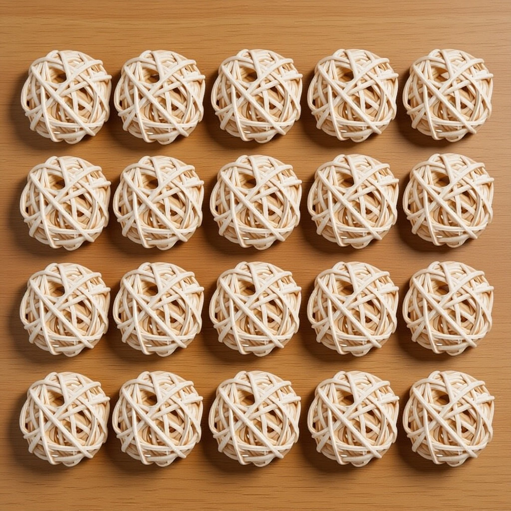 Home Fragrance Natural - ลูกบอลหวายอโรม่าเธอราพี 20 ชิ้น สำหรับเติมน้ำหอมในแจกัน ตกแต่งงานฝีมือ ตกแต่งบ้านด้วยกลิ่นหอมจากหวาย