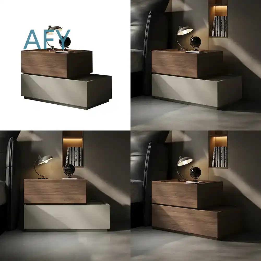 Muji Home Storage - โต๊ะข้างเตียงไม้เนื้อแข็งสร้างสรรค์สำหรับตกแต่งห้องนอน โต๊ะข้างเตียงขนาดเล็กสไตล์มินิมอลทันสมัยสำหรับสไตล์ IKEA MUJI