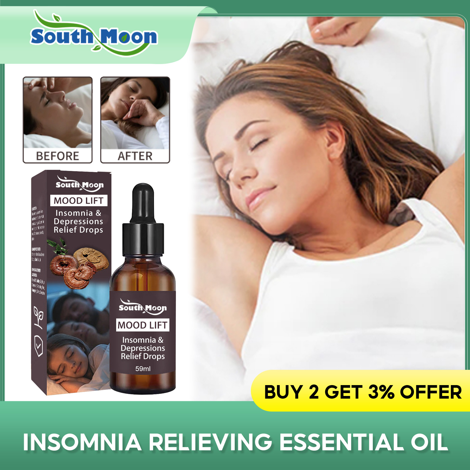 Lavender Pillow Spray - การรักษานอนไม่หลับหยดอาการนอนหลับลึกปวดศีรษะ Neurasthenia บรรเทาส่งเสริมคุณภาพการนอนหลับ Decompression Sleep Aid