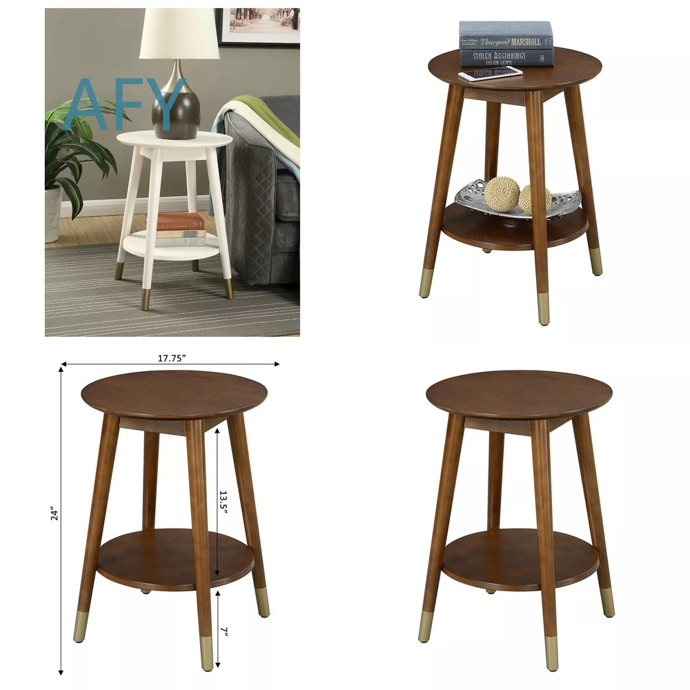 Muji Home Storage - โต๊ะข้างไม้พร้อมช่องเก็บของด้านล่าง สำหรับตกแต่งบ้านสไตล์ยุคกลาง โมเดิร์น สำนักงาน ห้องนั่งเล่น เฟอร์นิเจอร์สำหรับ
