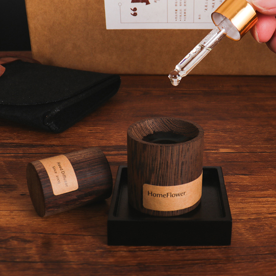 Home Fragrance Diffusers - เครื่องกระจายกลิ่นน้ำมันหอมระเหยแบล็ควอลนัท กลิ่นหอมในบ้าน ช่วยผ่อนคลาย กลิ่นหอมสดชื่น กลิ่นหอมสำหรับบ้าน ช่วยให้นอนหลับสดชื่น