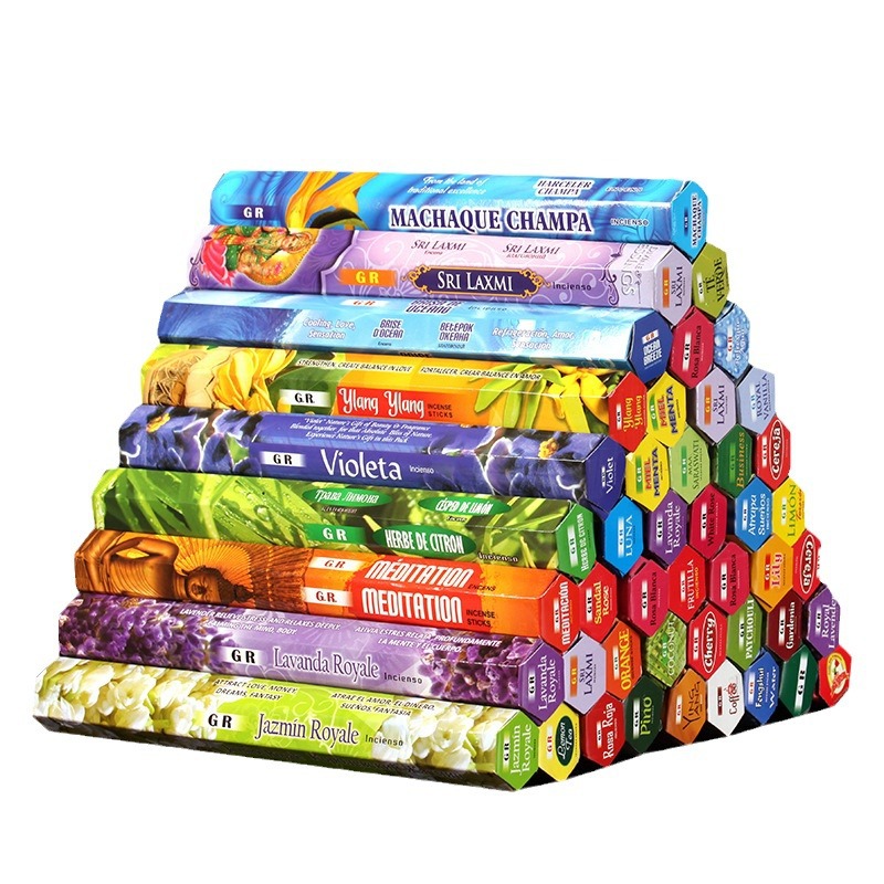 Home Fragrance Healthy - 20 ชิ้น/เซ็ตน้ำหอมธูปอินเดีย Royal ลาเวนเดอร์ไม้จันทน์ Gardenia Burning