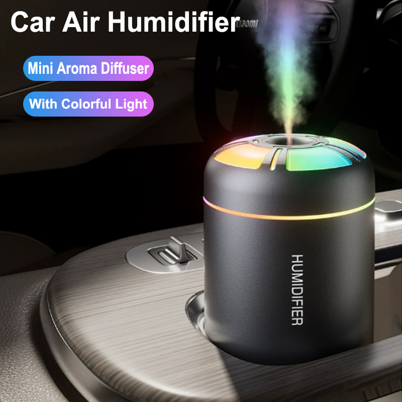 Car Vent Diffuser - เครื่องกระจายกลิ่นหอมขนาดเล็กในรถยนต์ขนาด 180 มล. เครื่องเพิ่มความชื้นในอากาศน้ำมันหอมระเหยเครื่องฟอกอโรมาเธอราพีไฟสีสำหรับรถบ้านห้องนอน