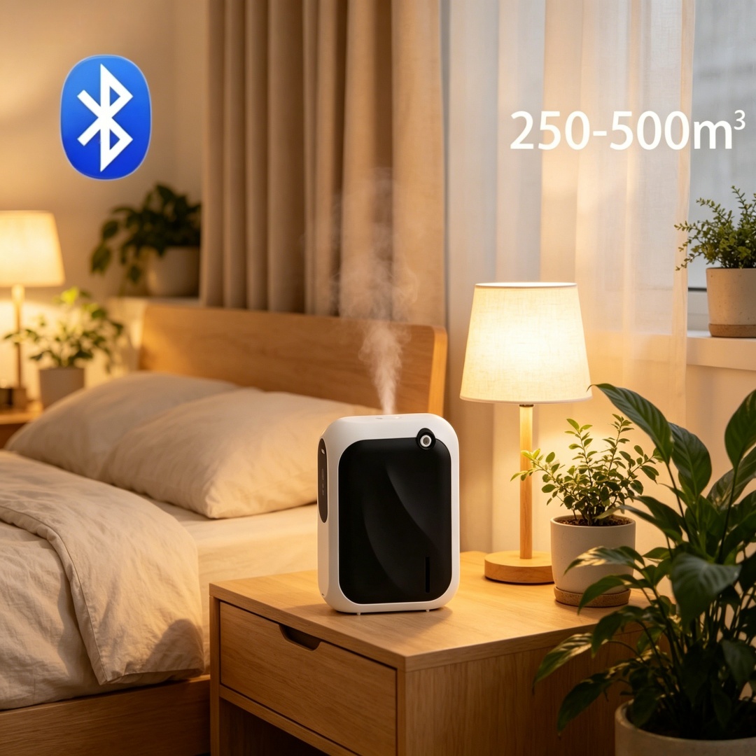 Home Fragrance Electric Diffuser - JQNING เครื่องกระจายกลิ่นอโรมาอัจฉริยะบลูทูธ เครื่องฟอกอากาศ เครื่องกระจายกลิ่นไฟฟ้า กลิ่นหอม อโรมา