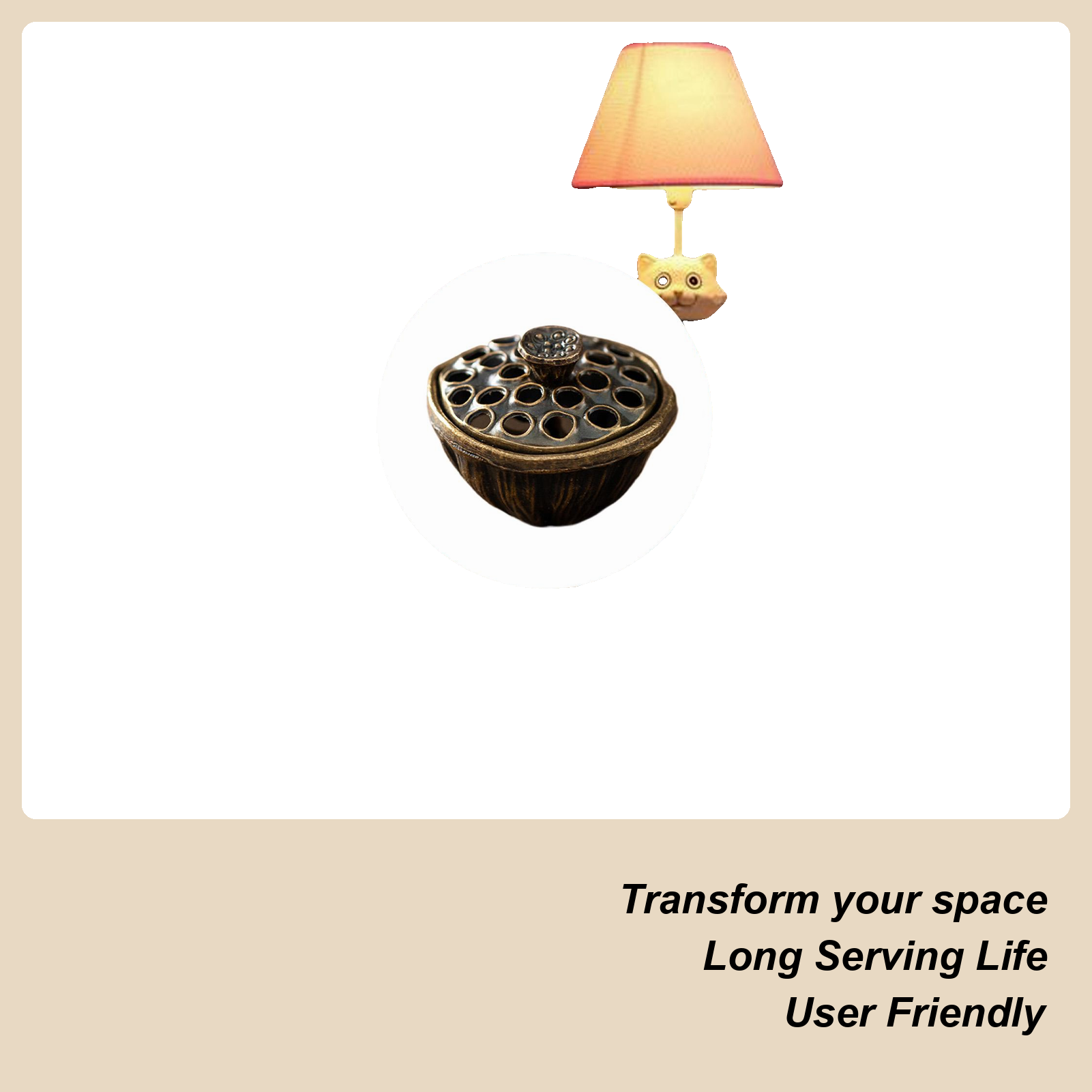 Incense Cone Holder - 1 ชิ้น Lotus ธูปผู้ถือกรวย Mini เอเชีย