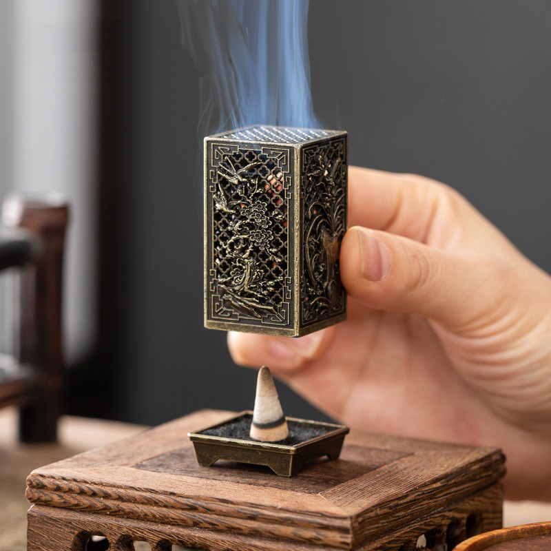 เตาเผาธูปทรงสี่เหลี่ยมแนวตั้ง  - Incense Cone Holder บทวิจารณ์และราคา