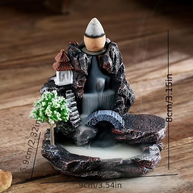 Backflow ผู้ถือธูปน้ําตกธูป Bu - Incense Cone Holder บทวิจารณ์และราคา