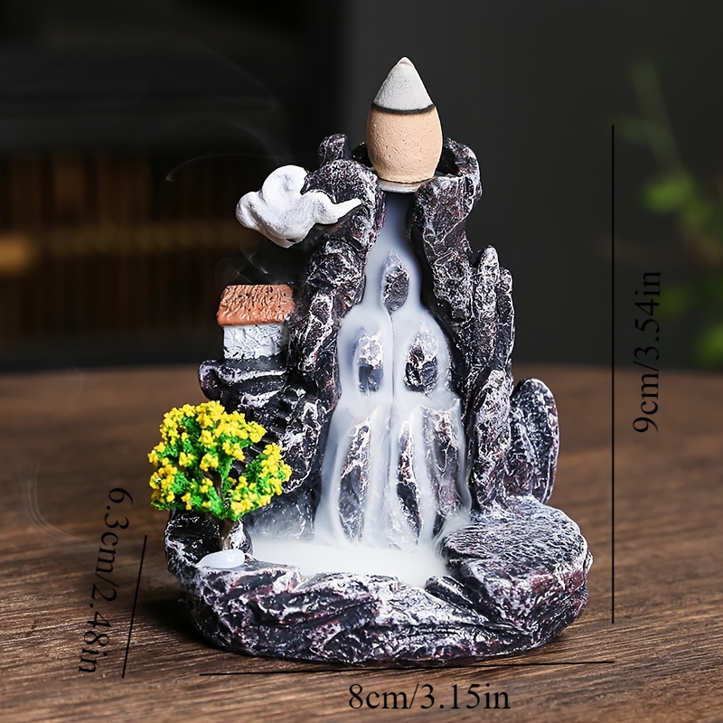 Backflow ผู้ถือธูปน้ําตกธูป Bu - Incense Cone Holder บทวิจารณ์และราคา