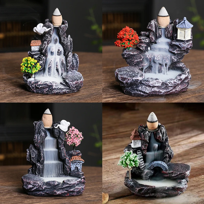 Backflow ผู้ถือธูปน้ําตกธูป Bu - Incense Cone Holder บทวิจารณ์และราคา